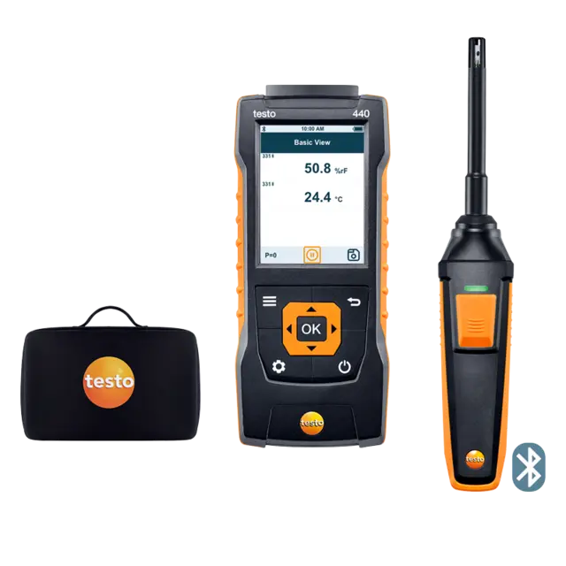 Testo 440 Fuktighetssett med blåtann 