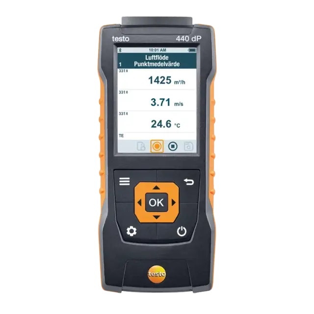 Testo 440 DP Lufthastighet & inneklima m/diff trykk 