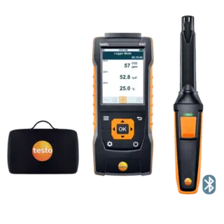 Testo 440 CO2 sett med bl&#229;tann