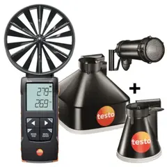 Testo 417 – (Kit 2 med trakter) Profesjonelt Vingehjulsanemome utleie